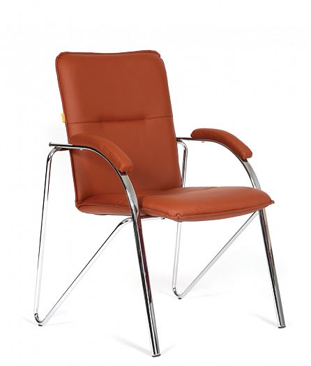 Кресло посетителя "Chairman 850" - Кресло посетителя "Chairman 850", Цвет: Экокожа премиум коричнева