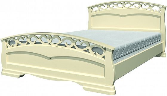 Кровать "Грация-1" 1400 мм (ламели) - Кровать "Грация-1" 1400 мм (ламели), Цвет: Слоновая кость