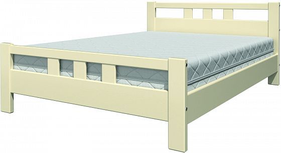 Кровать "Вероника-2" 1400 мм (ламели) - Кровать "Вероника-2" 1400 мм (ламели), Цвет: Слоновая кость