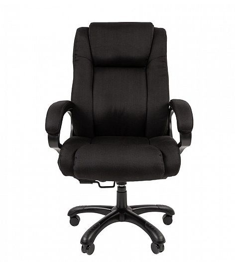 Кресло руководителя "Chairman 410" -  Вид прямо, цвет: Ткань SX черная (акриловая)
