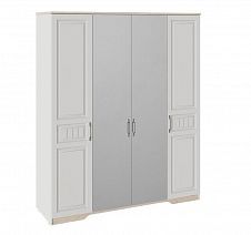 Шкаф для одежды комбинированный "Тоскана" с 2 глухими и 2 зеркальными дверями СМ-353.44.002