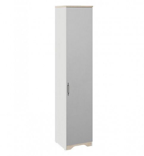 Шкаф для белья "Тоскана" с зеркальной дверью правый - Цвет: Белый Жемчуг/Гикори Джексон