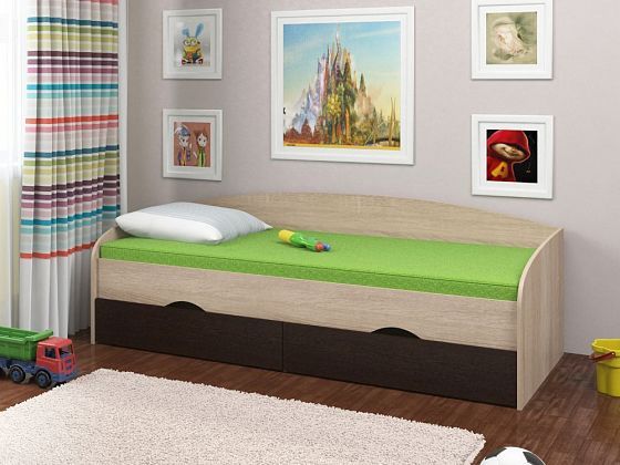 Детская кровать "Соня-2" Цвет: Дуб Сонома/Венге