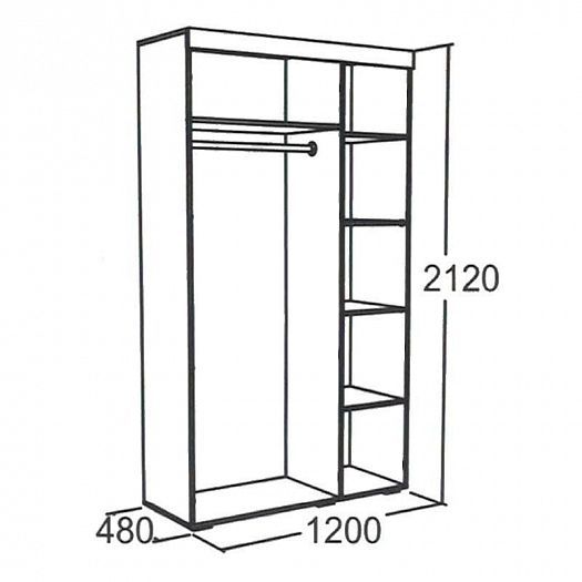 Шкаф 3-х дверный "Ольга-19" - Схема
