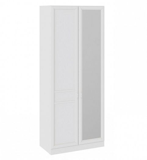 Шкаф для одежды "Франческа" 457 мм с 1 глухой и 1 зеркальной дверью (зеркало справа) -Цвет: Дуб Седа