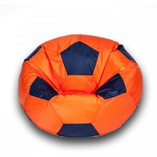 Кресло-мешок "Мяч 80" - Цвет: Оксфорд Оранжевый/Темно-синий