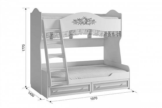 Кровать двухъярусная "Алиса" - Кровать двухъярусная "Алиса": Схема