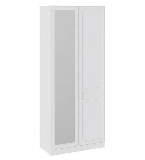 Шкаф для одежды "Франческа" 457 мм с 1 глухой и 1 зеркальной дверью (зеркало слева) - Цвет: Дуб Седа