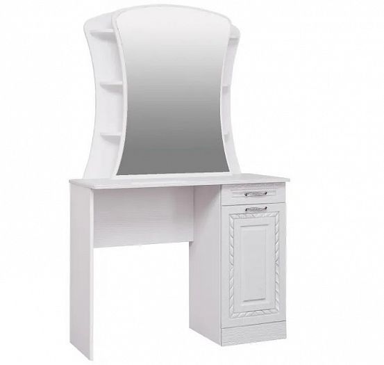 Стол туалетный "Гертруда" М6 - Стол туалетный "Гертруда" М6, Цвет: Белая Лиственница/Ясень Жемчужный
