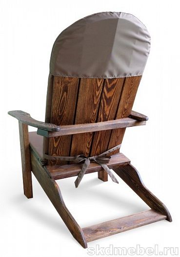 Кресло пляжное № 1 - Кресло пляжное № 1, Цвет: Сосна с эффектом старения - вид сзади