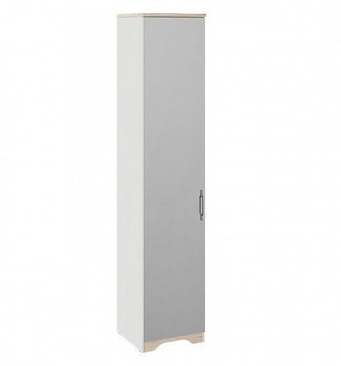 Шкаф для белья "Тоскана" с зеркальной дверью левый - Цвет: Белый Жемчуг/Гикори Джексон
