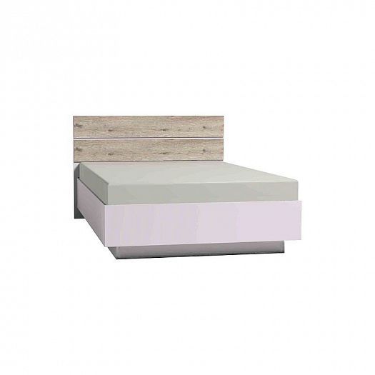 Кровать Люкс 308 "Монако" 1400*2000 со стационарным основанием - Цвет: Белый/Гаскон Пайн