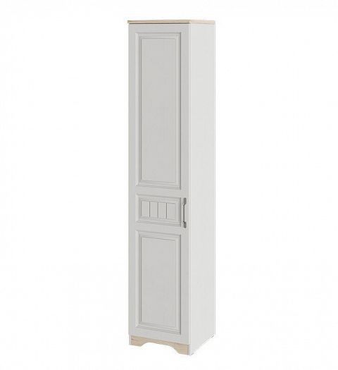 Шкаф для белья "Тоскана" с глухой дверью левый - Цвет: Белый Жемчуг/Гикори Джексон
