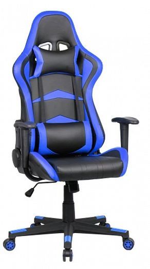 Кресло игровое "Marana" - Черный/Синий (Экокожа)