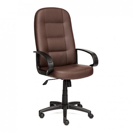 Кресло для офиса "DEVON" (кожзам) - Коричневый/Коричневый Перфорированный (36-36/36-36/06)