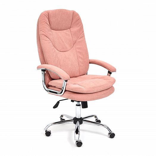Кресло для офиса "SOFTY LUX " (флок) - Розовый (137)