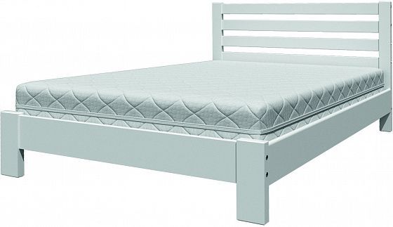 Кровать "Вероника" 1600 мм (ламели) - Кровать "Вероника" 1600 мм (ламели), Цвет: Белый античный